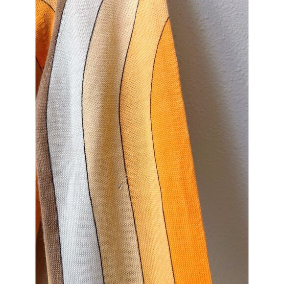 VTG Leonard Paris Geometric Knit Top Large Bergdorf Goodman Yellow Brown AS IS - Picture 10 of 11